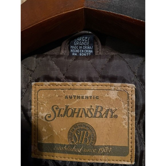 St Johns Womens Jacket L Brown Geniune Suede Leather Zip Front Lined Coat - Picture 3 of 10